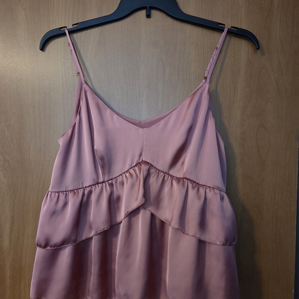 MAEVE by ANTHROPOLOGIE Blush Pink Tiered Ruffle Camisole Size M